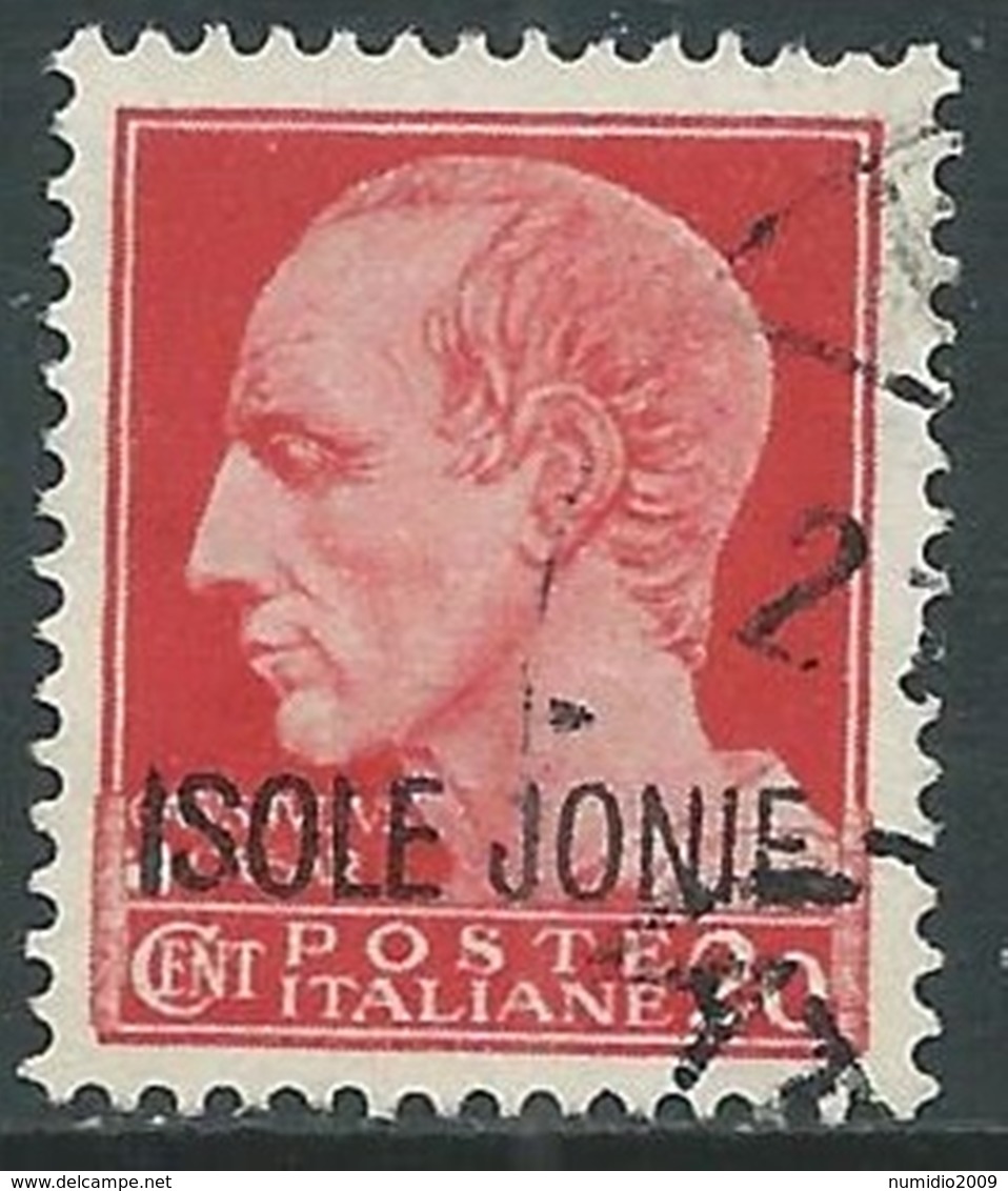 1941 ISOLE JONIE USATO EFFIGIE 10 CENT - RA16 - Ionian Islands