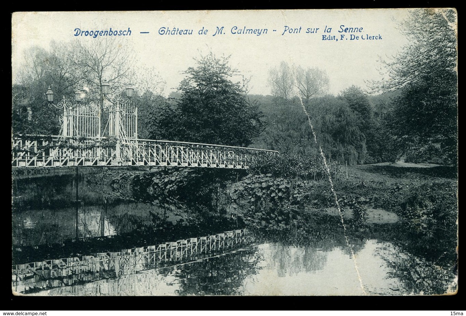 Droogenbosch Chäteau De M Calmeyn Pont Sur La Senne De Clerck 1907 Carte Pliée - Drogenbos