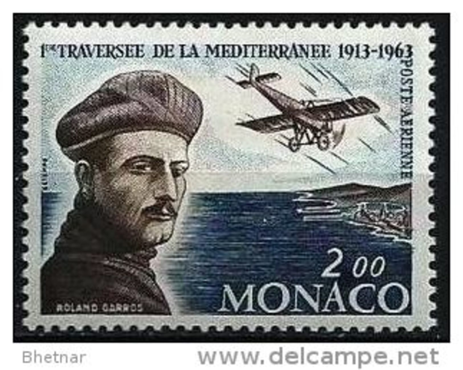 Monaco Aerien YT 81 (PA) " Roland Garros " 1962 Neuf** - Posta Aerea