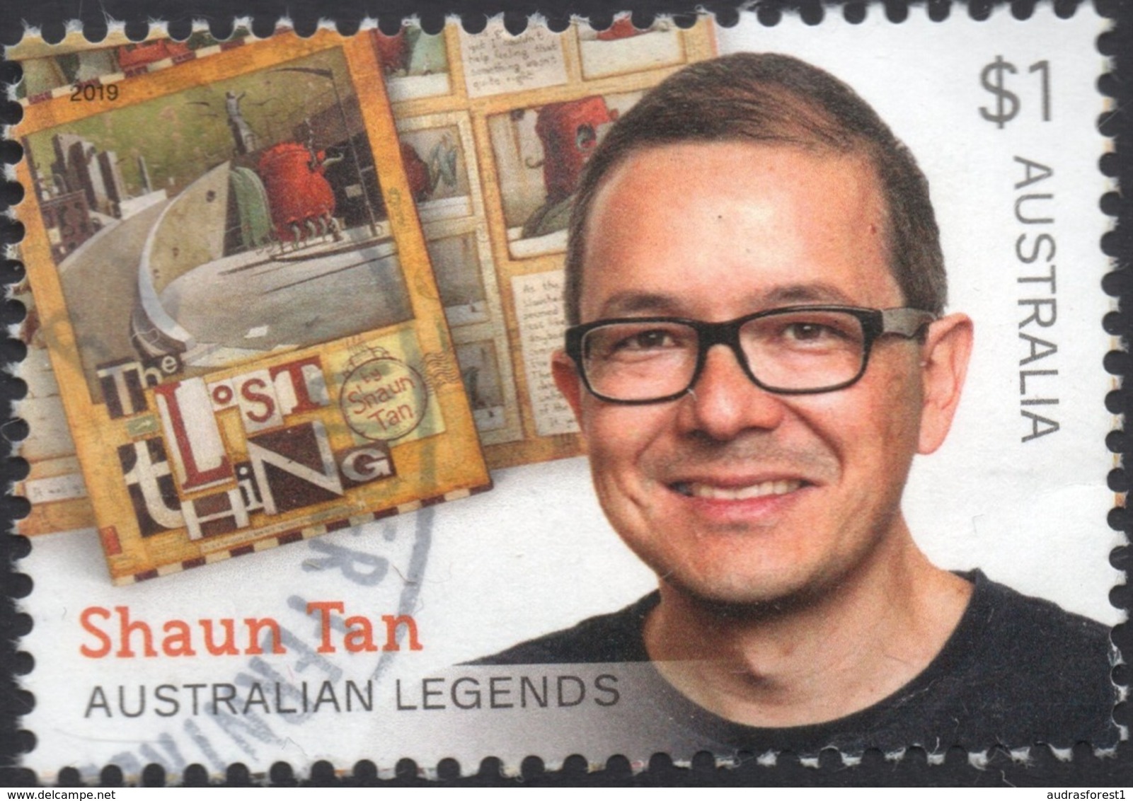 2019 AUSTRALIA LEGEND - Shaun Tan VERY FINE POSTALLY USED $1 Sheet Stamp - Gebraucht