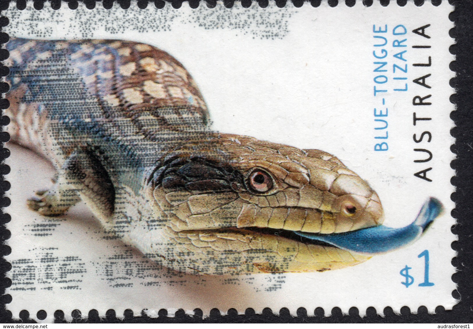 2019 AUSTRALIA Blue-Tongued Lizard VERY FINE POSTALLY USED $1 Sheet Stamp - Used Stamps