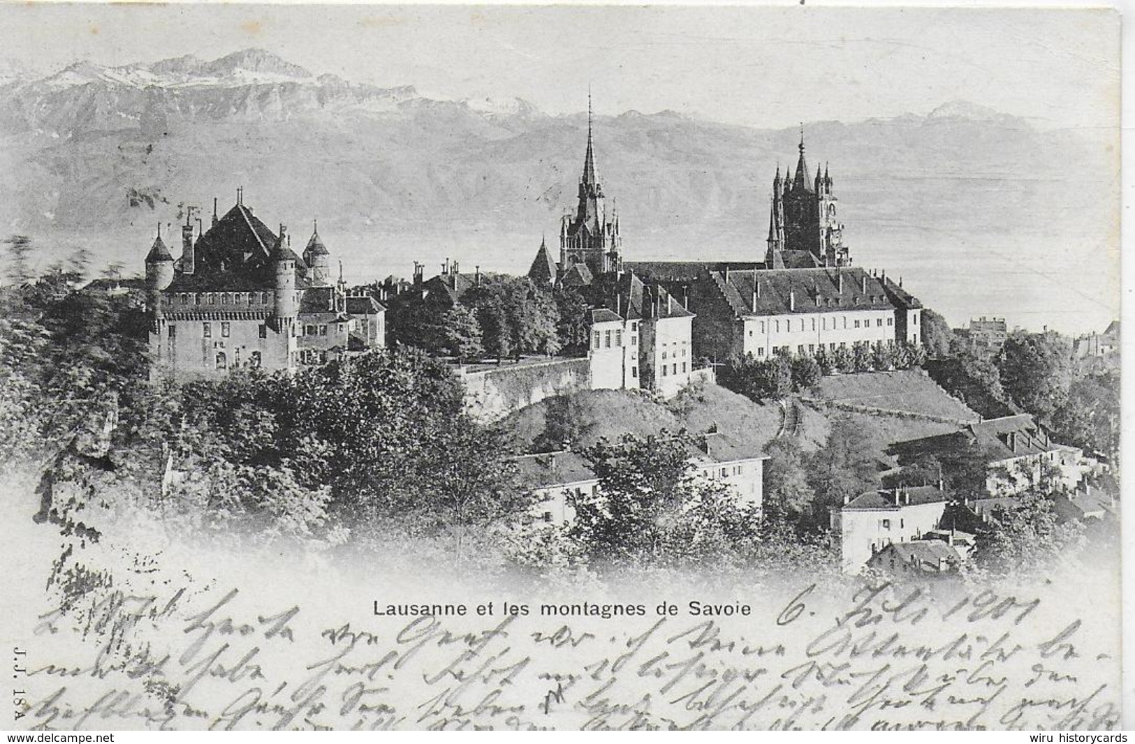 AK 0294  Lausanne Et Les Montagnes De Savoie Um 1901 - Sonstige & Ohne Zuordnung