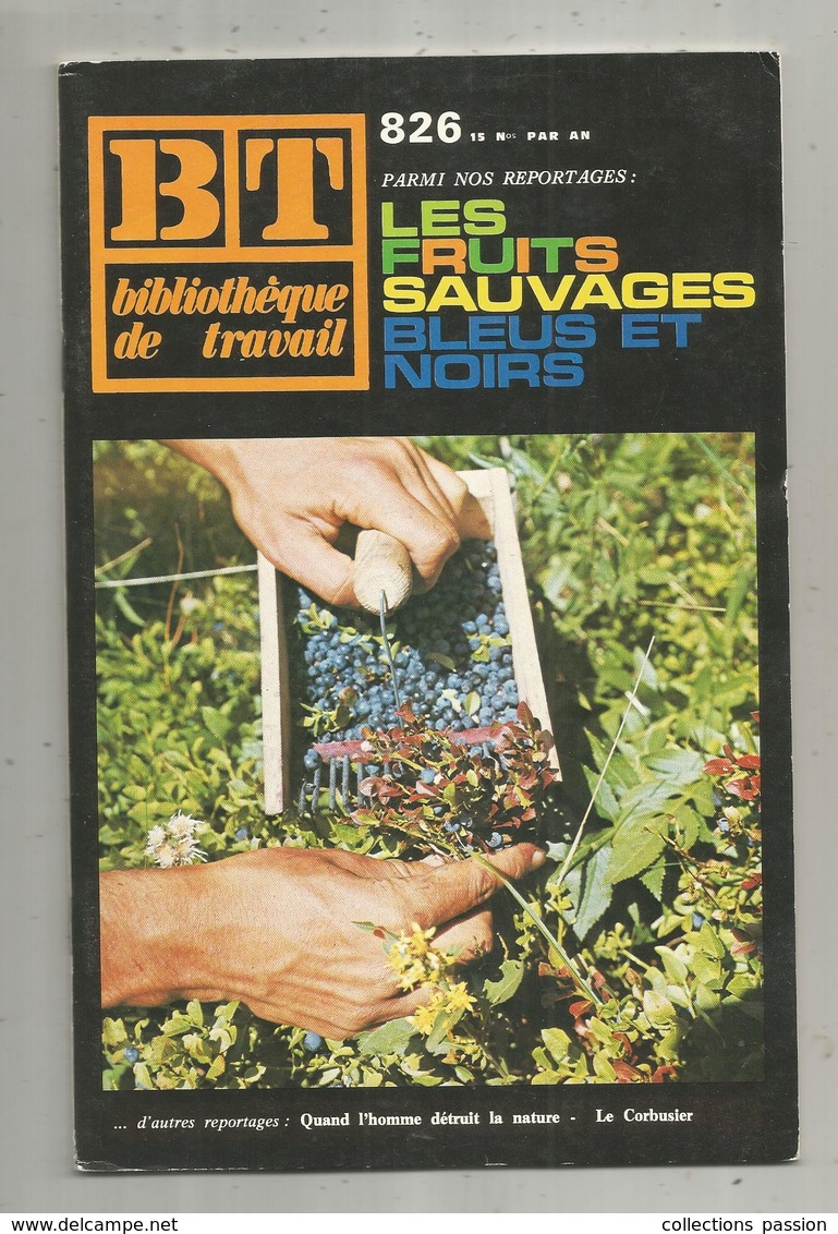 BT ,bibliothéque De Travail ,n° 826 , 1976 ,  LES FRUITS SAUVAGES BLEUS ET NOIRS, Frais Fr 3.15 E - Jardinería