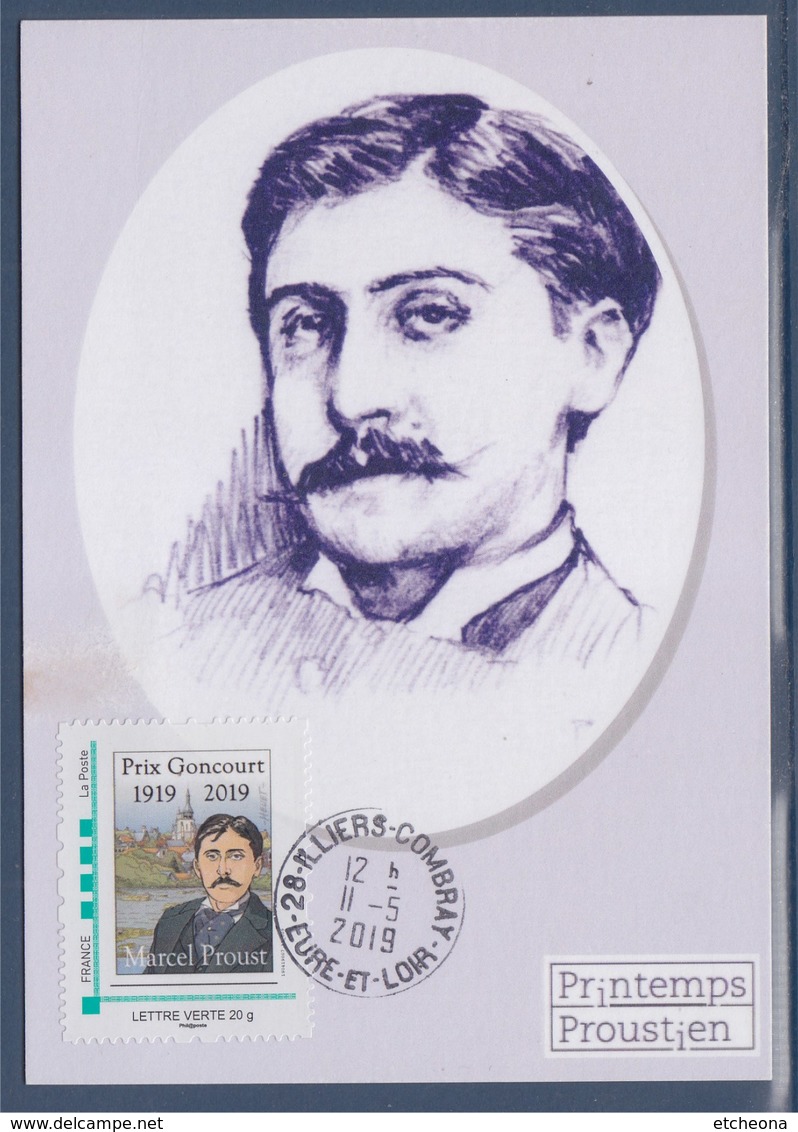 = Marcel Proust Prix Goncourt Carte Postale Printemps Proustien Illiers Combray 11.5.19 Carte Joséphine, Timbre De Heuet - 2010-2019