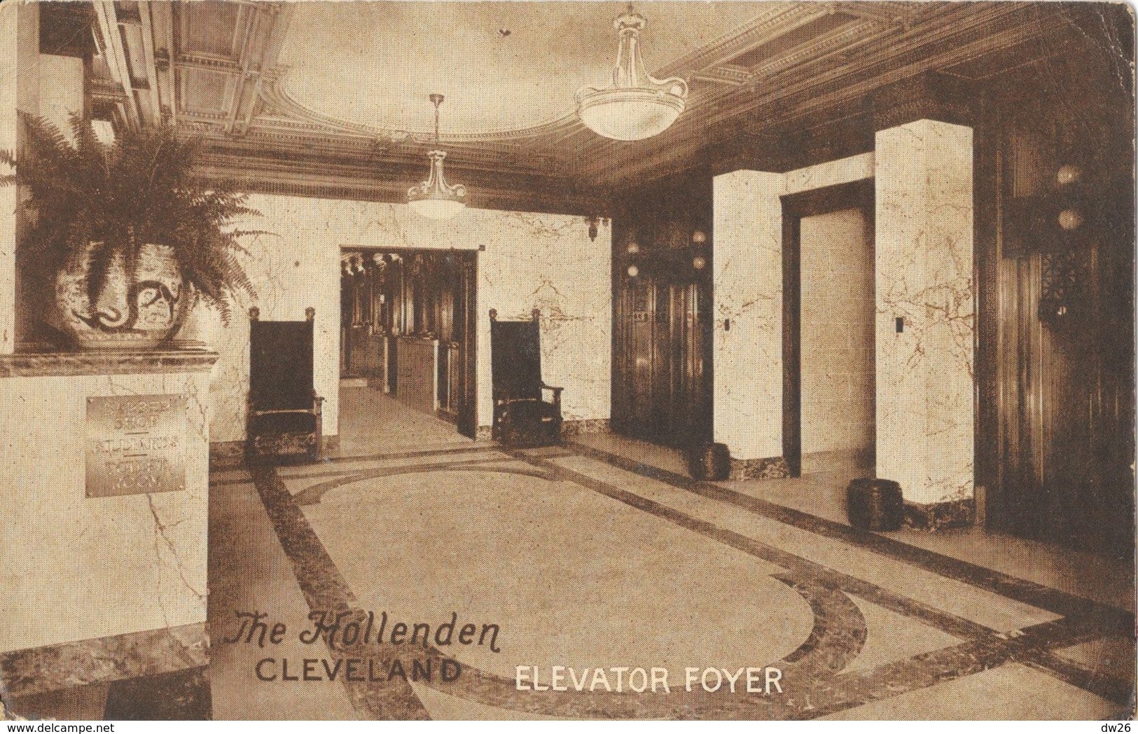 Hôtel The Hollenden Cleveland (Ohio OH) - Elevator Foyer (Hall D'Ascenseur) - Carte Non Circulée - Alberghi & Ristoranti