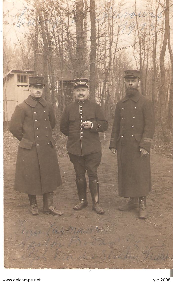 PHOTO S.M.B.du Camp D'Auvours TP.français 10c. V/Pays-Bas Avec Van Der Straten-Waillet-Taymans Et Bodart - Armée Belge