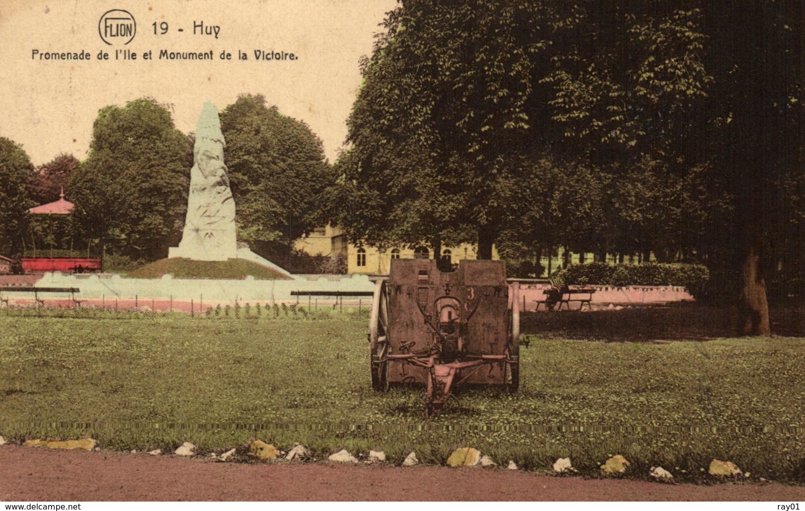 BELGIQUE - HUY - Promenade De L'Ile Et Monument De La Victoire (n°19). - Huy