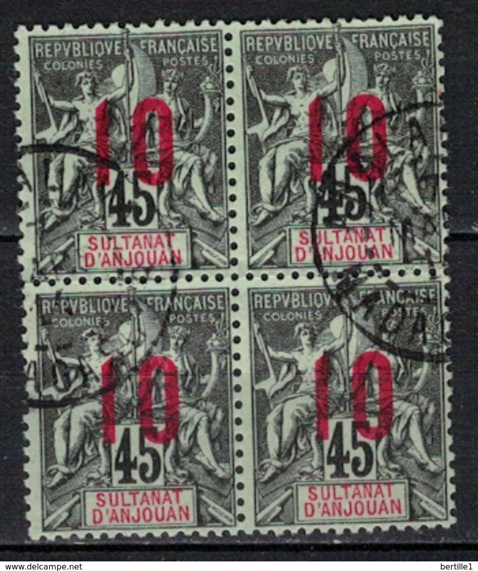 ANJOUAN            N°     YVERT   27 X 4    ( 4 )     OBLITERE       ( Ob  5/04 ) - Used Stamps