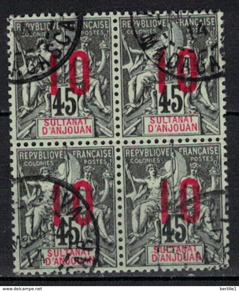 ANJOUAN            N°     YVERT   27 X 4    ( 8 )     OBLITERE       ( Ob  5/04 ) - Used Stamps
