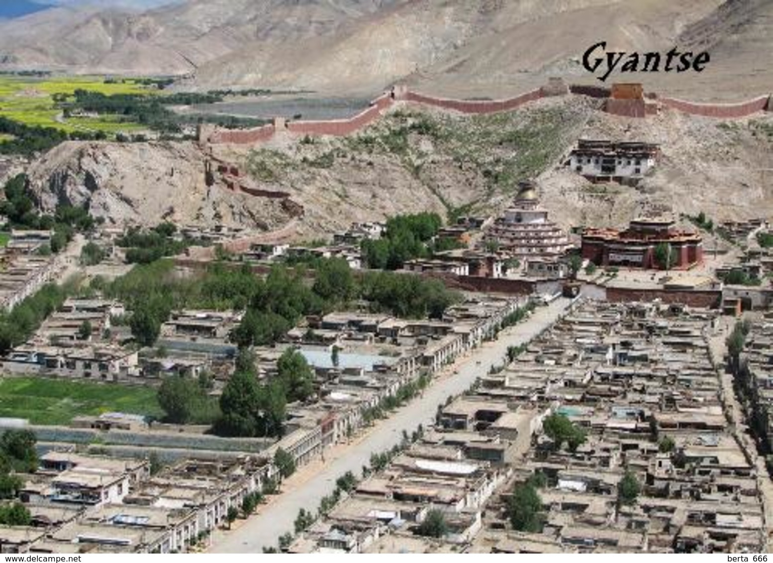 Tibet Gyantse Kumbum Aerial View New Postcard - Tibet