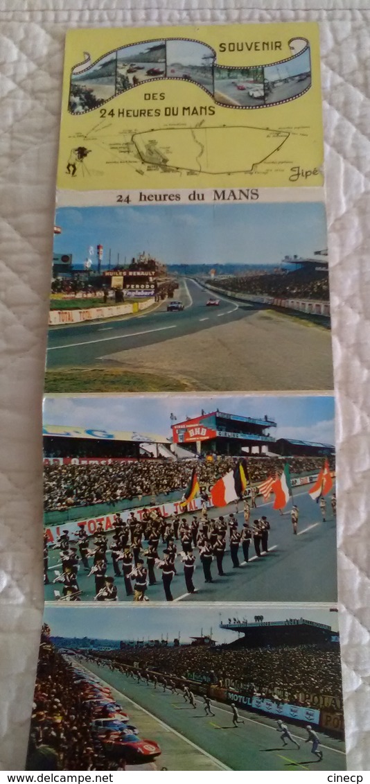 Carnet Dépliant CPSM 72 LE MANS - Course Des 24 Heures Du Mans - TB PLAN Dont Publicité SHELL MOTUL COCACOLA - Le Mans