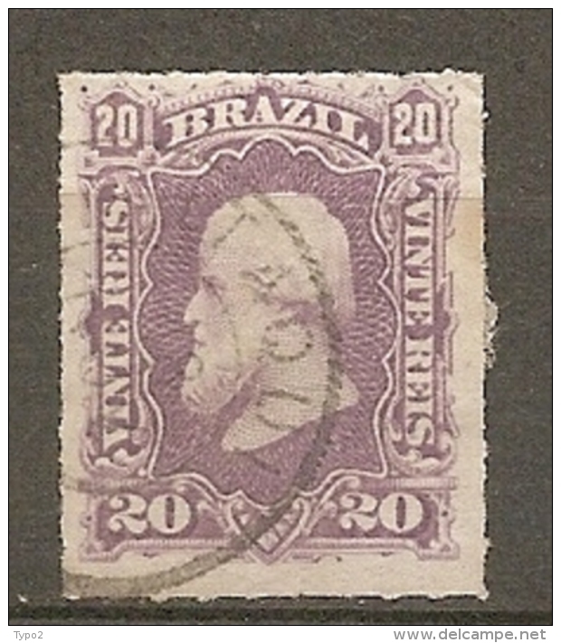 BRESIL Yv N°  38  (o)  20r Pedro II   Cote  3,5 Euro  BE  2 Scans - Oblitérés