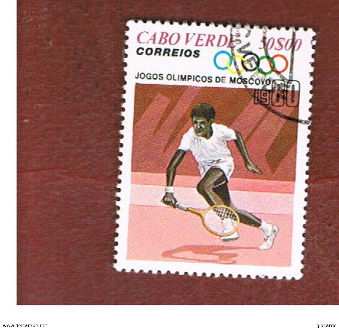 CAPO VERDE (CAPE VERDE)    -  SG 479 -  1980 OLYMPIC GAMES: TENNIS    - USED ° - Isola Di Capo Verde