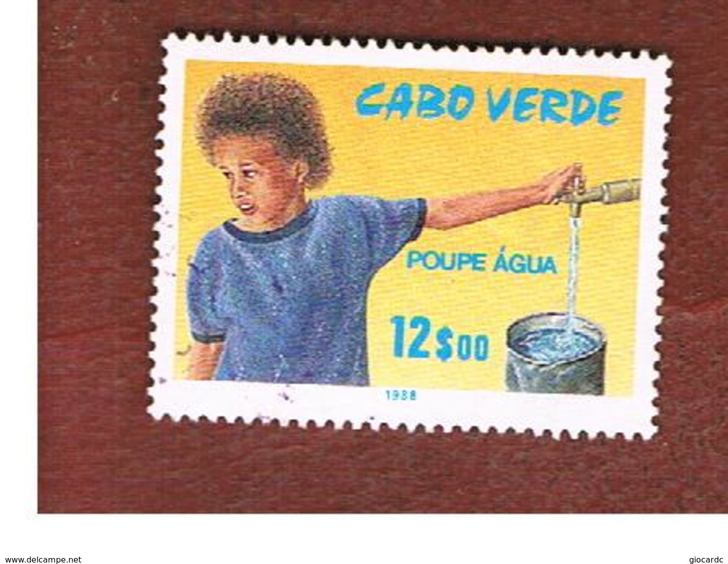 CAPO VERDE (CAPE VERDE)    -  SG 612  -  1988  WATER ECONOMY CAMPAIGN   - USED ° - Cape Verde