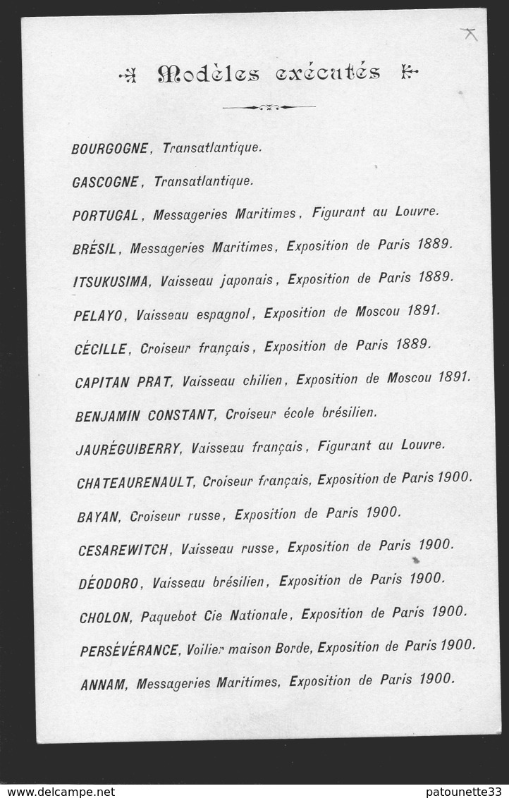 83 LA SEYNE SUR MER CARTE PUBLICITE LOUIS BURGARD ET FILS CONSTRUCTEURS DE MODELES REDUITS DE BATEAUX - La Seyne-sur-Mer