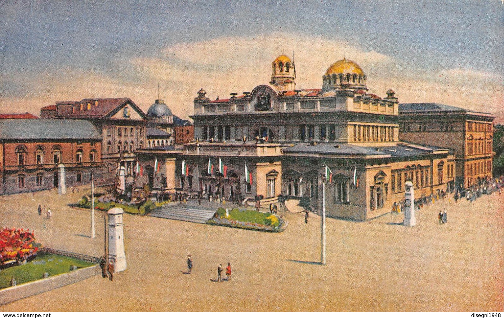 M08439 " SOFIA (BULGARIA) PIAZZA E PALAZZO DEL PARLAMENTO " ANIMATA-CARTOLINA  ORIG. NON SPED. - Bulgaria