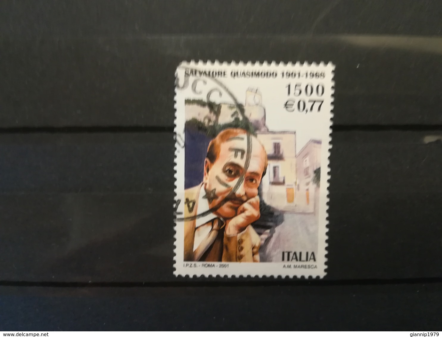 FRANCOBOLLI STAMPS ITALIA ITALY 2001 USED SALVATORE QUASIMODO - 2001-10: Usati