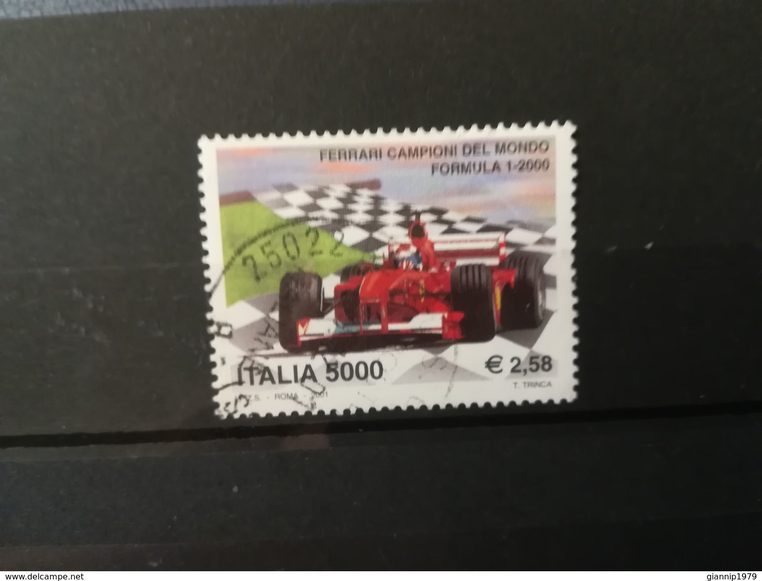 FRANCOBOLLI STAMPS ITALIA ITALY 2001 USED FERRARI CAMPIONE DEL MONDO F1 - 2001-10: Usati