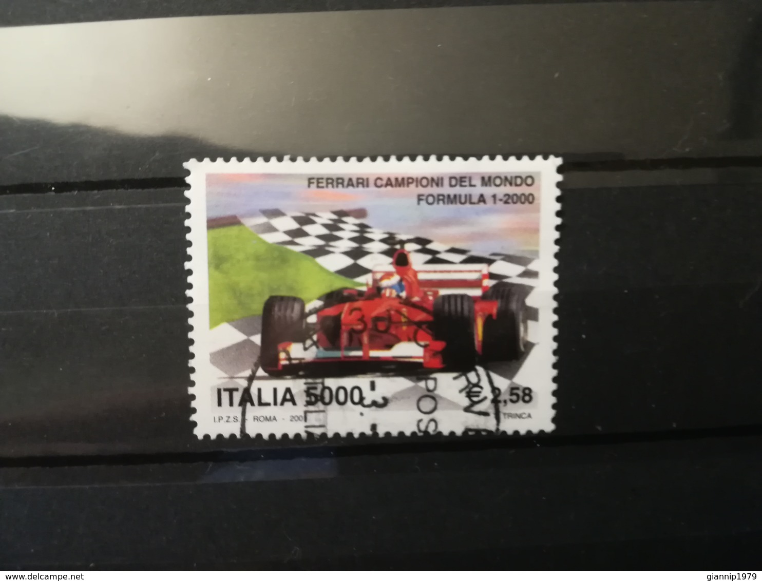 FRANCOBOLLI STAMPS ITALIA ITALY 2001 USED FERRARI CAMPIONE DEL MONDO F1 - 2001-10: Usati