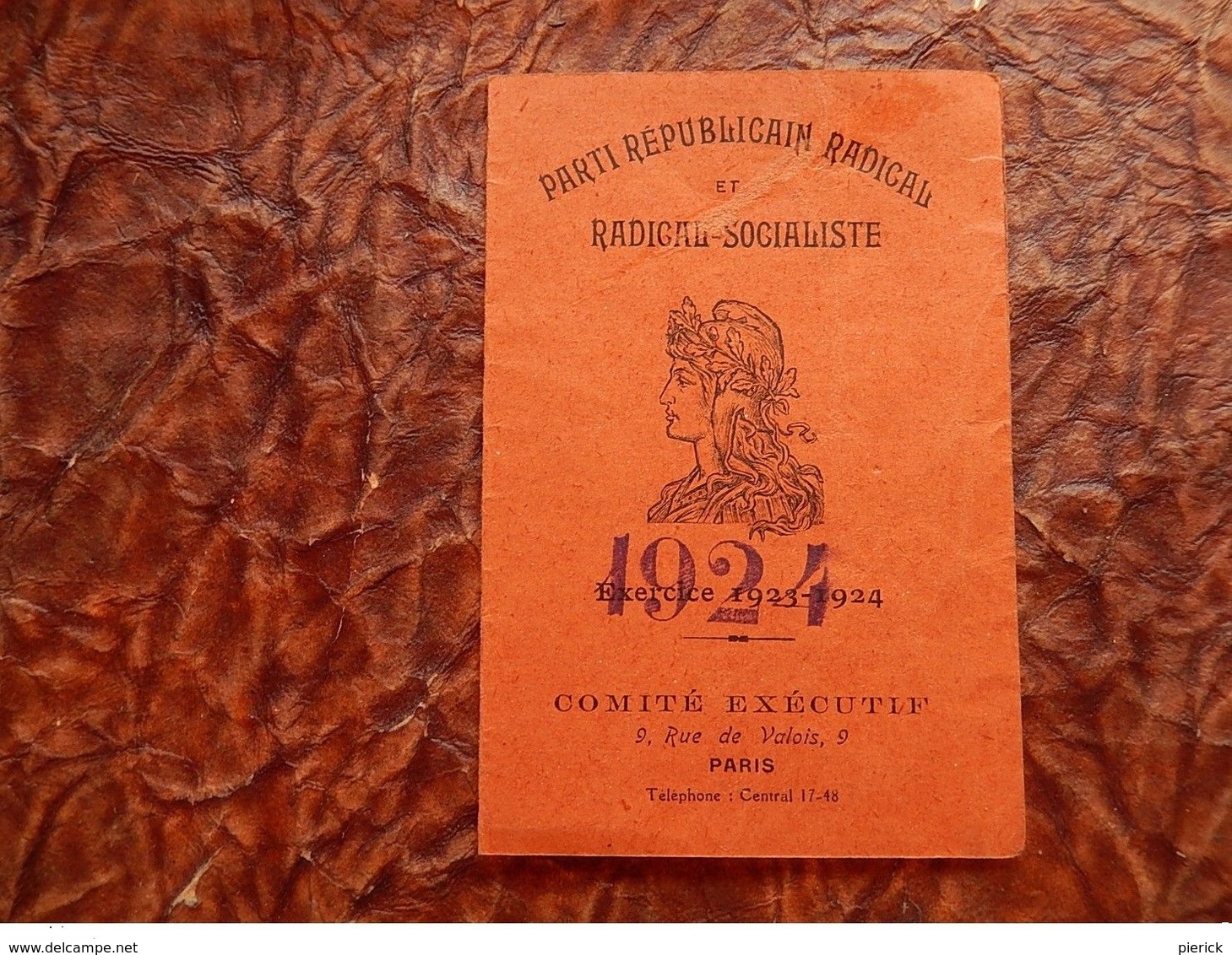 CARTE ADHERANT PARTI SOCIALISTE REPUBLICAIN Radical LAGNIEU 1924 MARIANNE DIFFERENTE Saint-Sorlin-en-Bugey - Documents Historiques