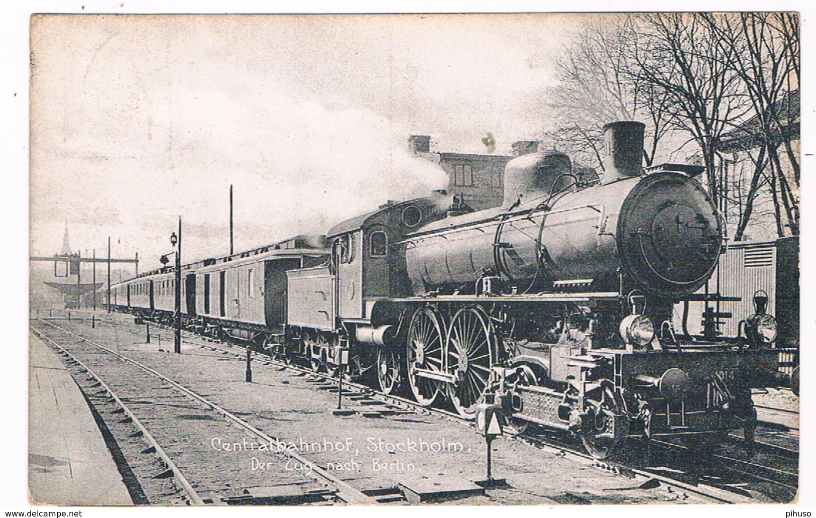 SC-1827  STOCKHOLM : Centralbahnhof : Der Zug Nach Berlin ( Eisenbahnverbindung Sassnitz-Trelleborg) - Danemark