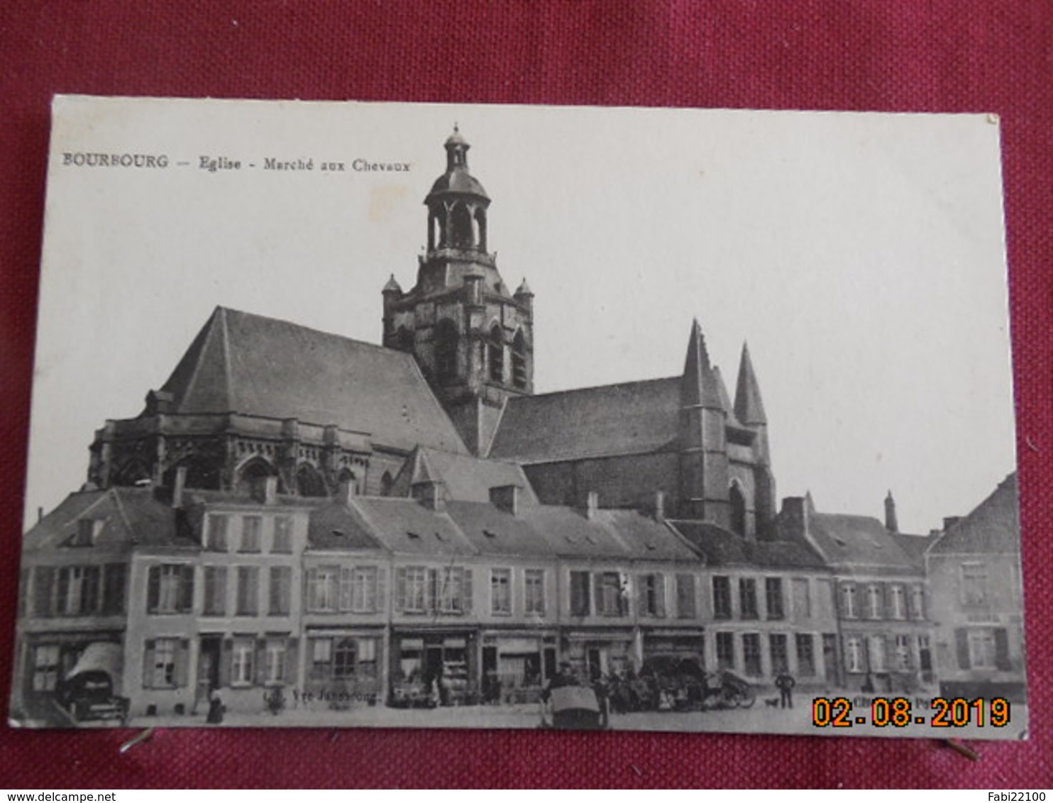 CPA - Bourbourg - Eglise - Marché Aux Chevaux - Autres & Non Classés