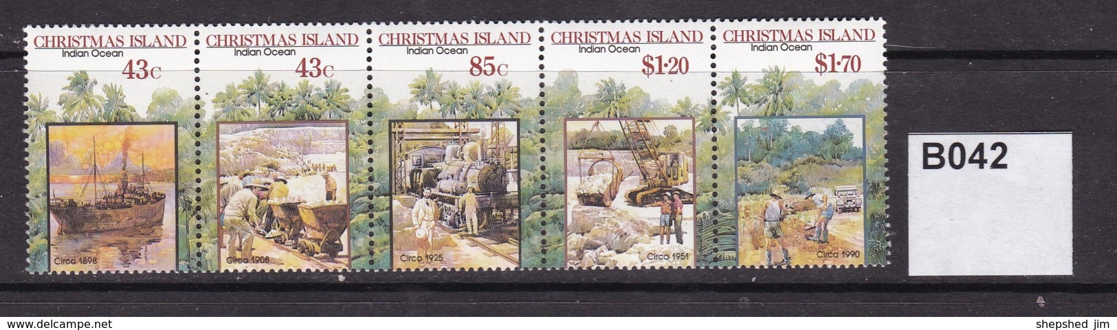 Christmas Island 1991 Centenary Of First Phosphate Mining Lease (MNH) - Christmaseiland