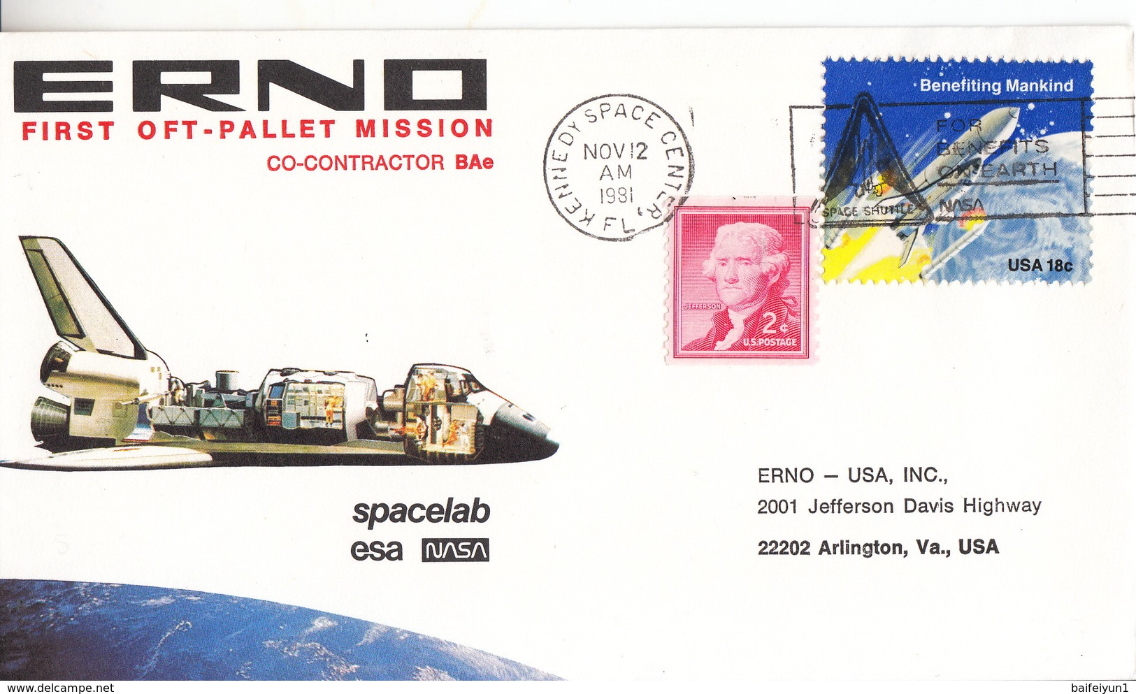 1981 USA  Space Shuttle Columbia STS-2 Commemorative Cover - America Del Nord