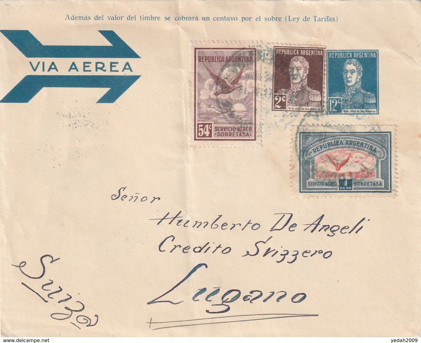 ARGENTINA AIR MAIL COVER - Other & Unclassified