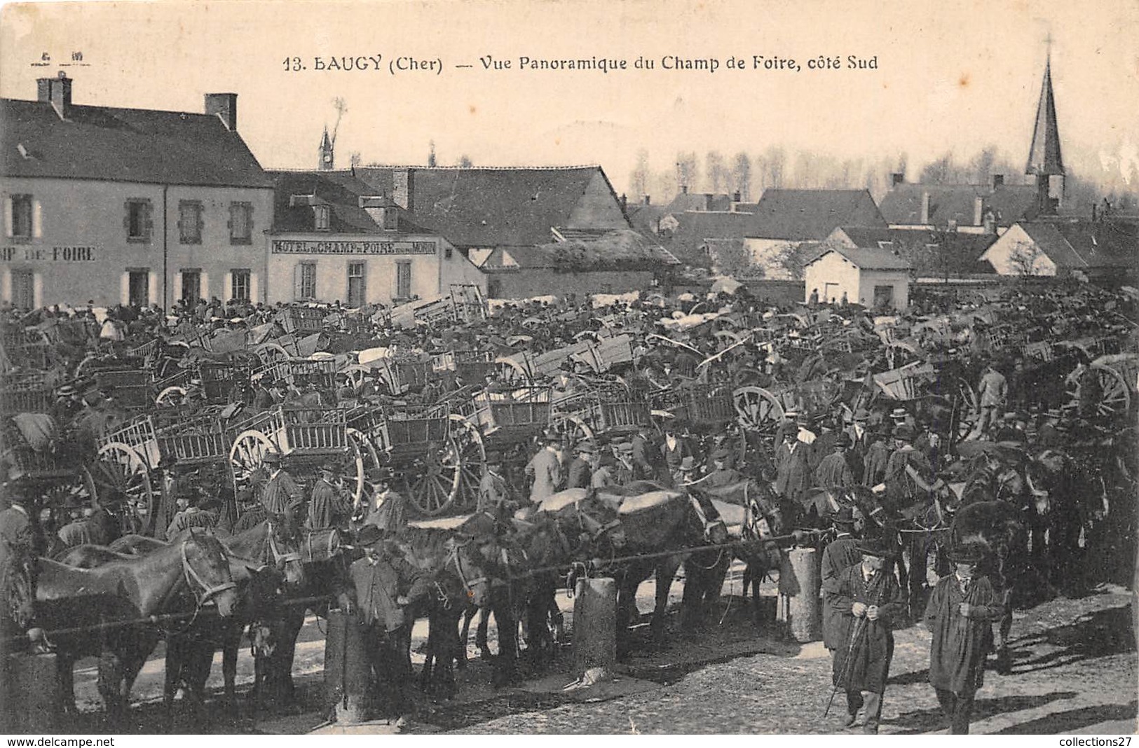 18-BAUGY- VUE PANORAMIQUE DU CHAMP DE FOIRE CÔTE SUD - Baugy