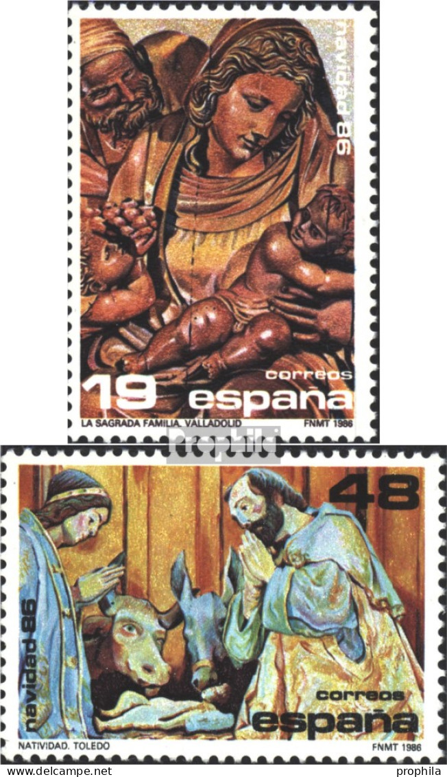 Spanien 2750-2751 (kompl.Ausg.) Postfrisch 1986 Weihnachten - Ungebraucht