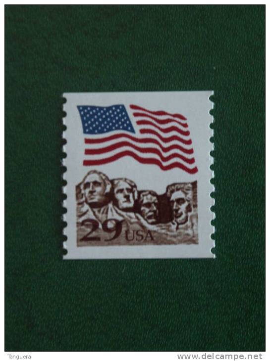 USA Etats-Unis D'Amerique United States 1991 Mont Rushmore Yv 1932A MNH ** Gravure - Roulettes