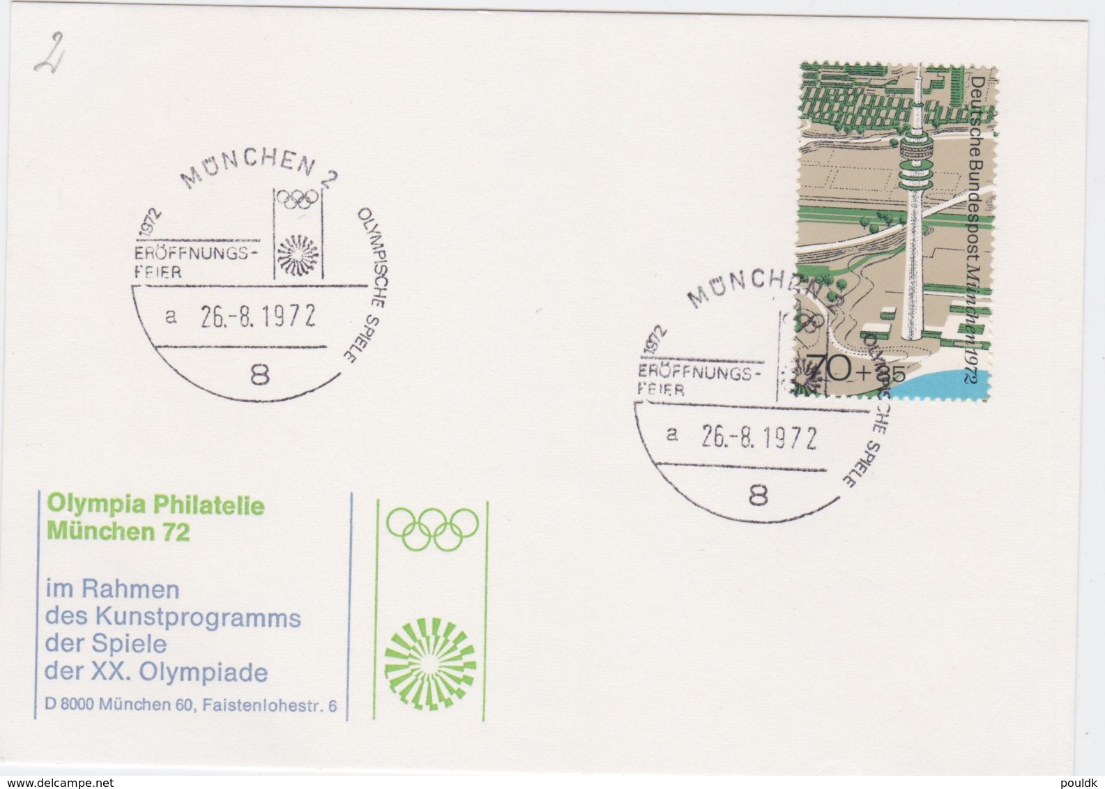 Germany Card 1972 Olympic Games München - München Eröffnungsfeier (G101-19) - Sommer 1972: München