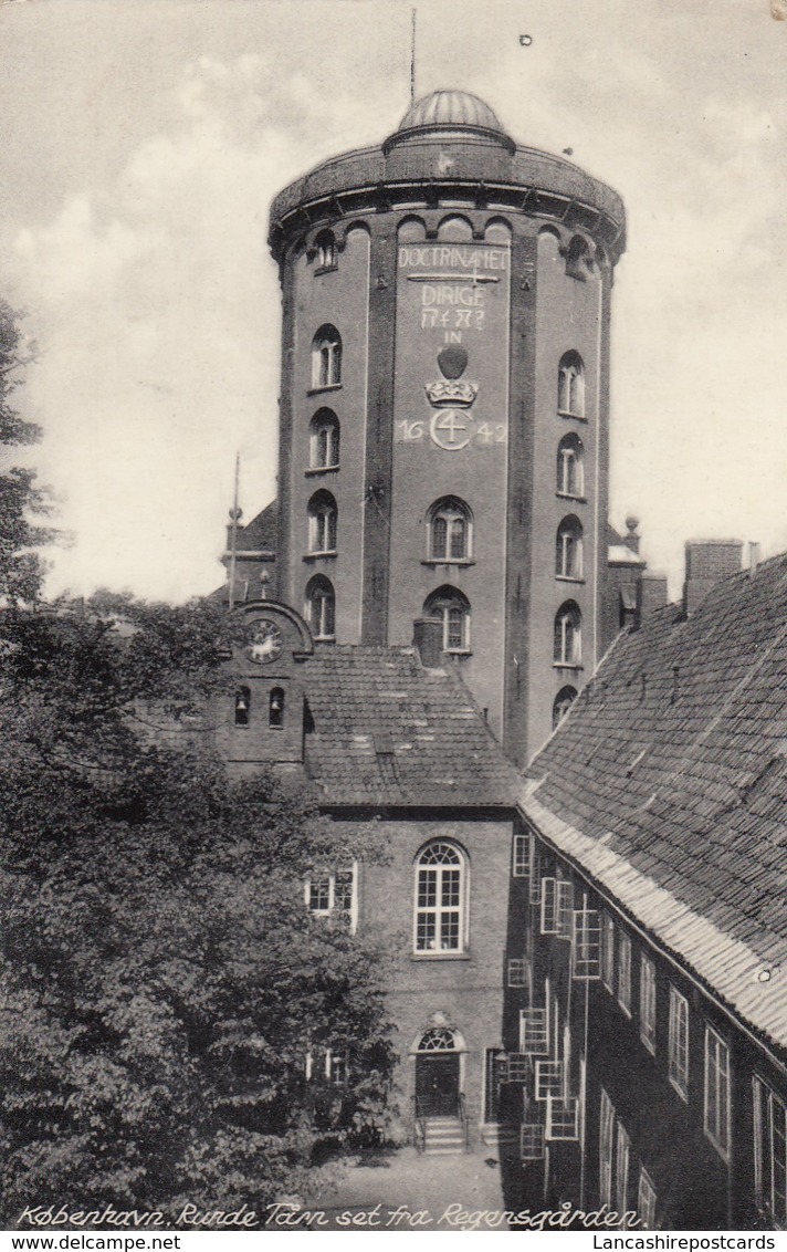 Postcard Copenhagen View Of The Round Tower From The Regens Court PU 1953  My Ref  B13491 - Denmark