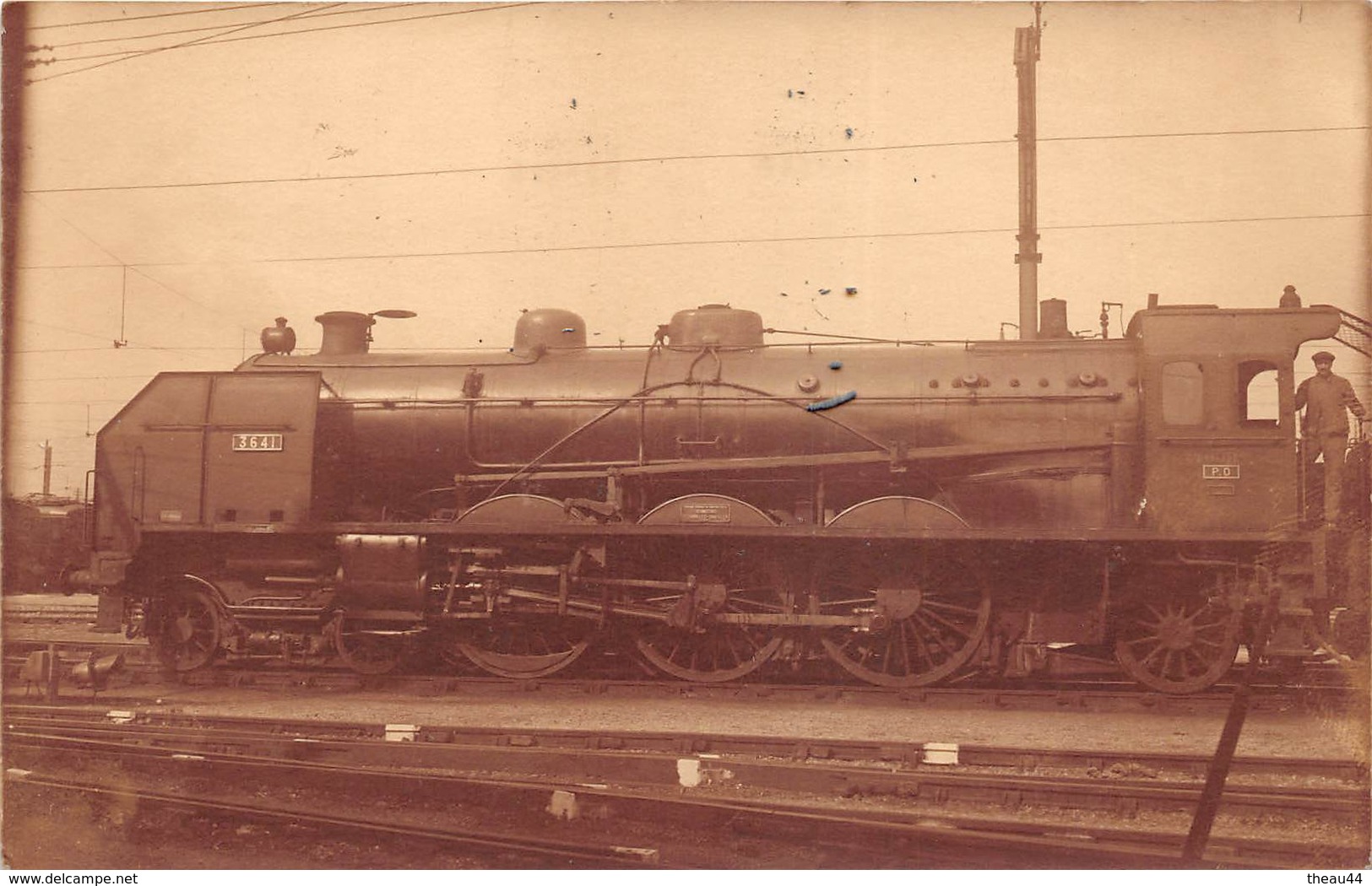 ¤¤   -  Carte-Photo D'une Locomotive Du " P.O. "  En Gare  -  Cheminot   -  Chemin De Fer   -  ¤¤ - Equipment