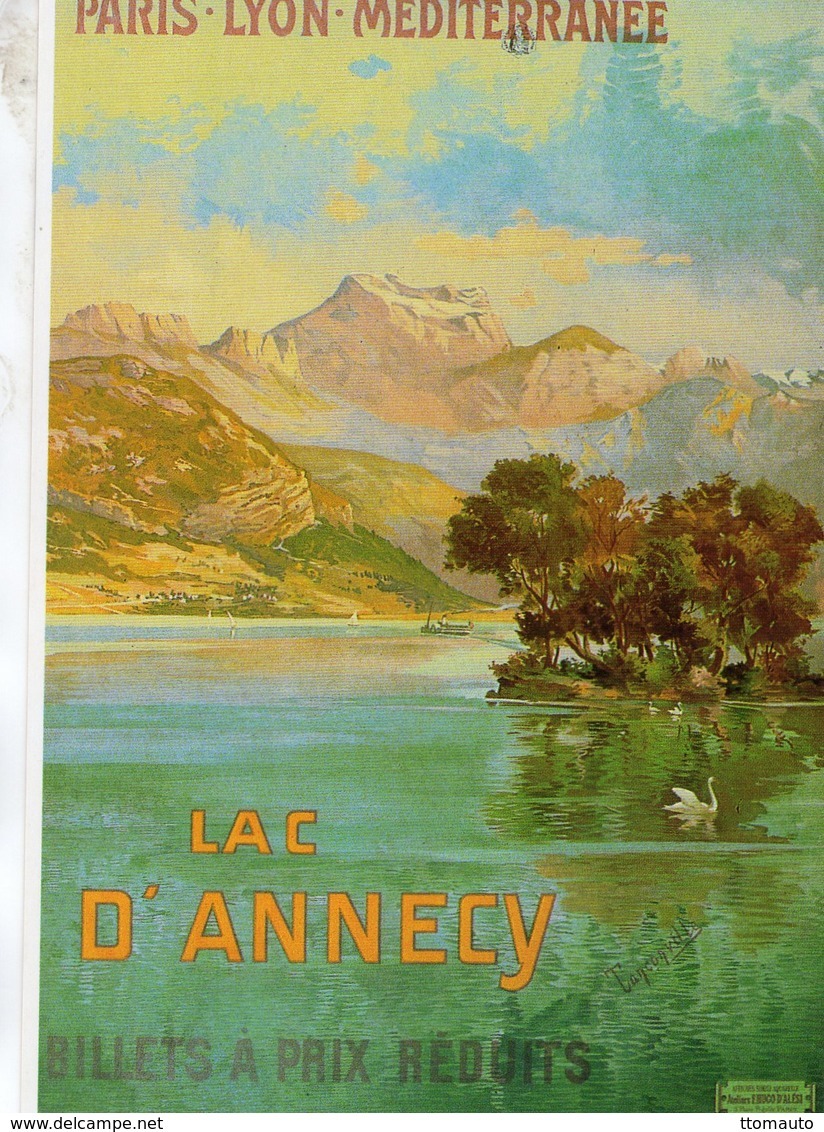 Chemin De Fer P.L.M. -  Lac D'Annecy  - Publicité  - Artiste: Tanconville - Ed.Clouet CPM - Autres & Non Classés