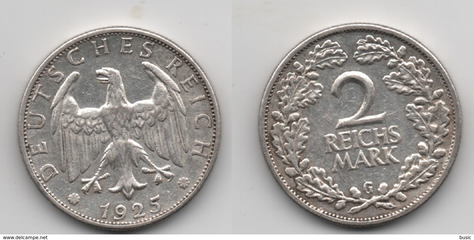 + ALLEMAGNE   + 2 MARK 1925 G  + - 2 Reichsmark