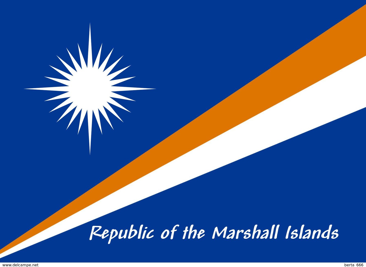 Marshall Islands Flag New Postcard Marshallinseln Flagge AK - Marshall