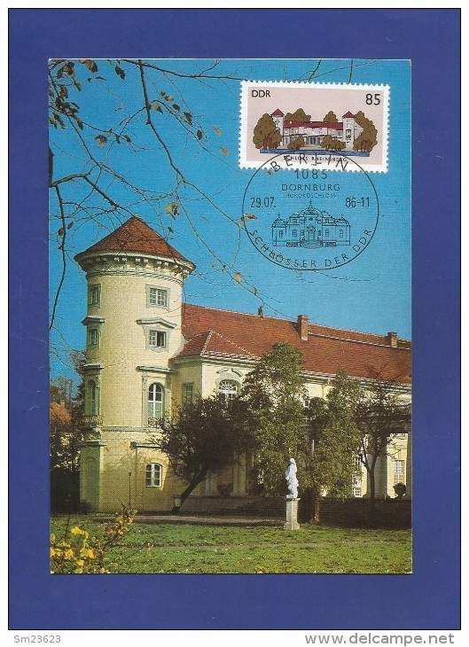 DDR 1986  Mi.Nr. 3034 , Schloß Rheinsberg - Schlösser Der DDR - Maximumkarte - 29.07.1986 - - Schlösser U. Burgen