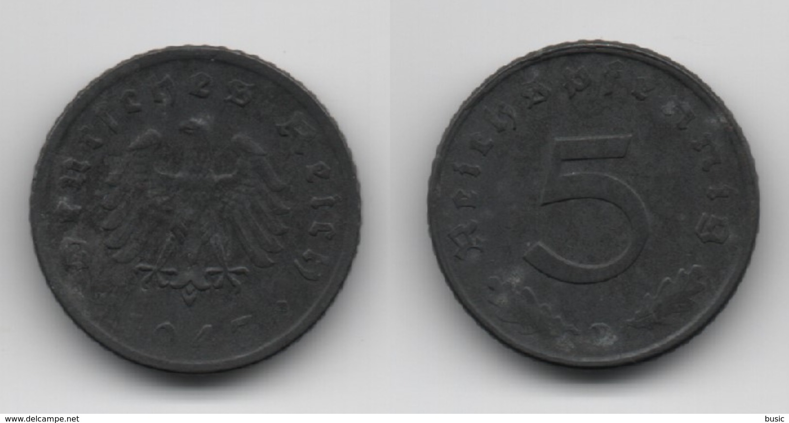 + ALLEMAGNE   + 5 PFENNIG 1947 D + - 5 Reichspfennig