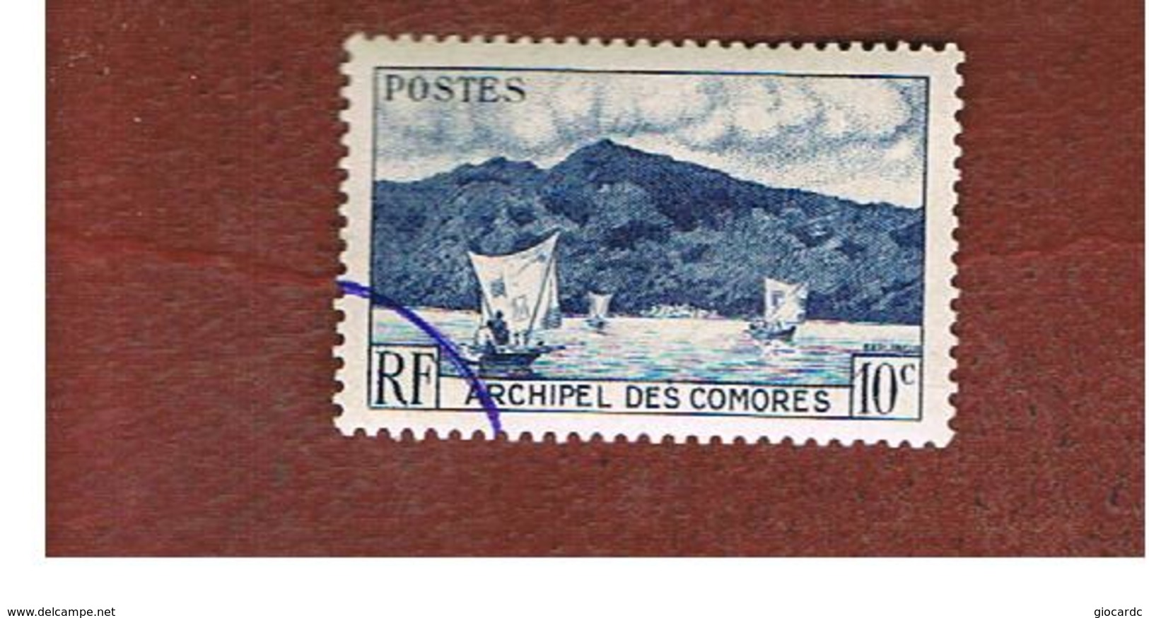 COMORE (COMORO ISLAND)  - SG 1 - 1950 ANJOUAN BAY - USED  - - Isole Comore (1975-...)