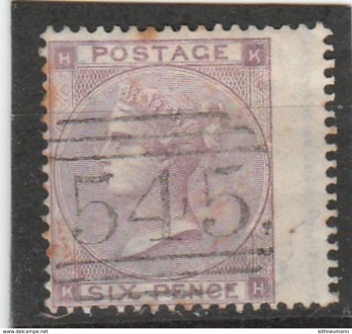 GB 1864: 6 D Pl.4 (with Hairlines), Wing Margins, Used, Stainspots See Scan; S.G. No.85  / Mi.Spez. 20 II        O - Used Stamps