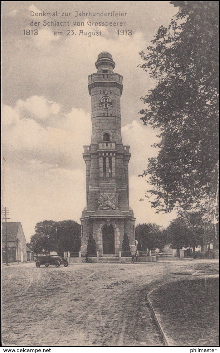 AK Denkmal Jahrhundertfeier Schlacht Von Grossbeeren SSt Großbeeren 24.8.1913 - Other & Unclassified