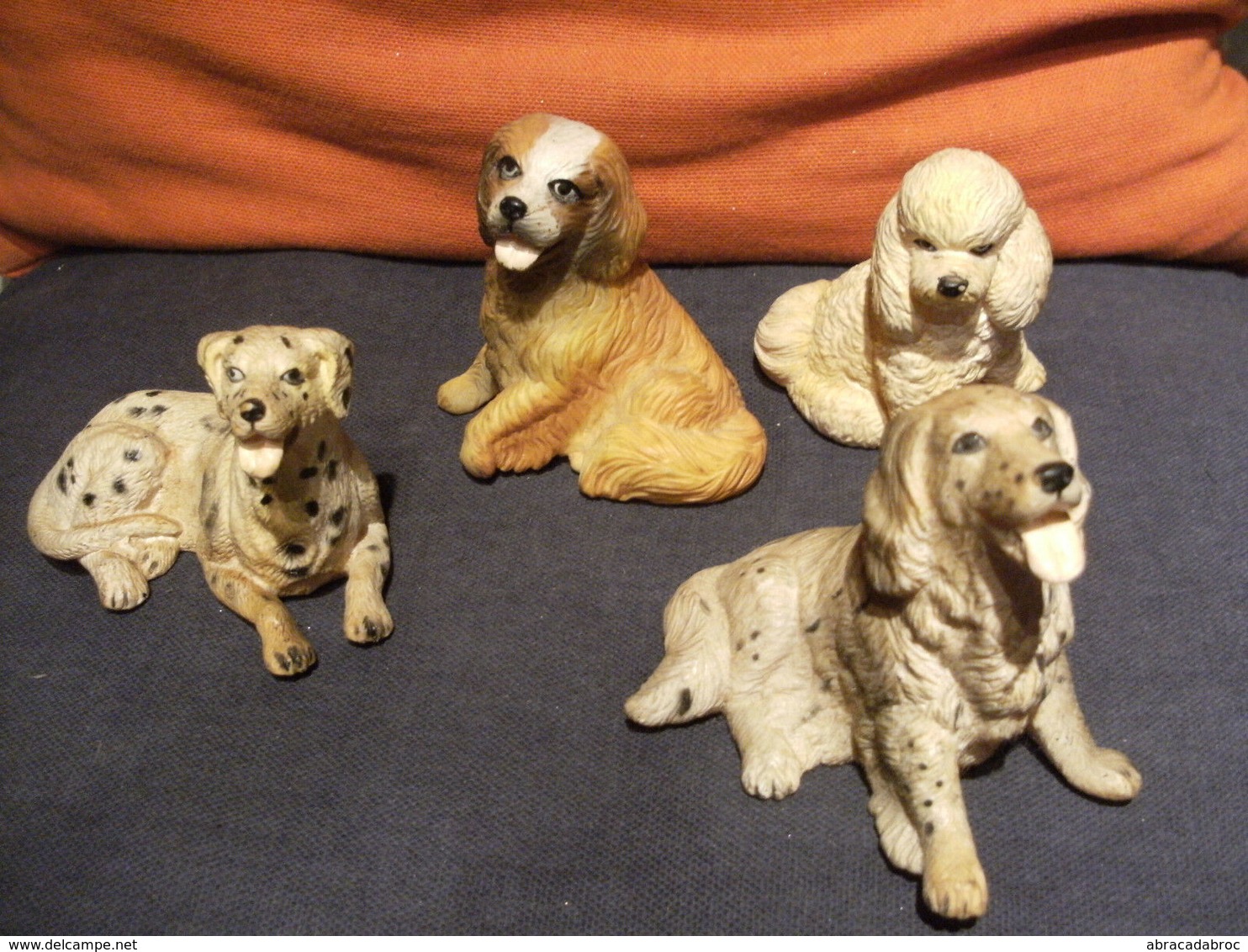 Lot De 4 Petits Chiens - Figuration Realiste - Caoutchouc - - Dogs