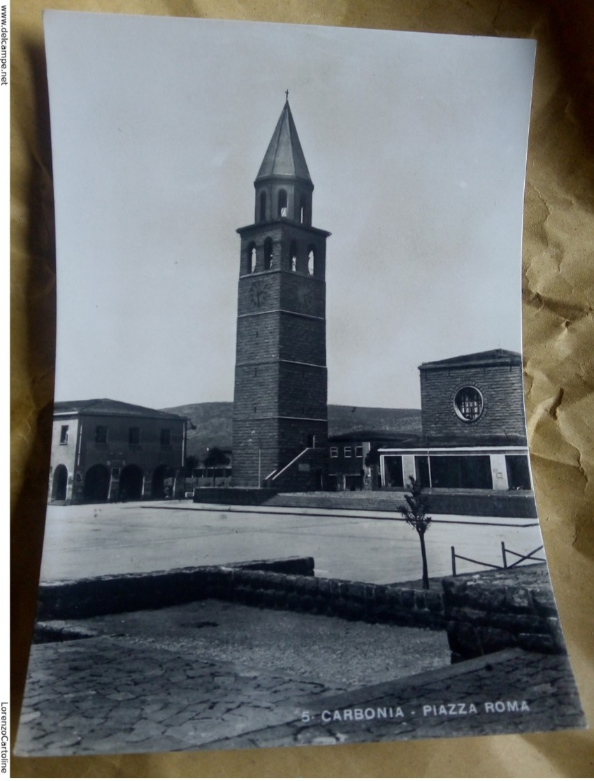 Carbonia Piazza Roma VIAGGIATA 1954 - Cagliari