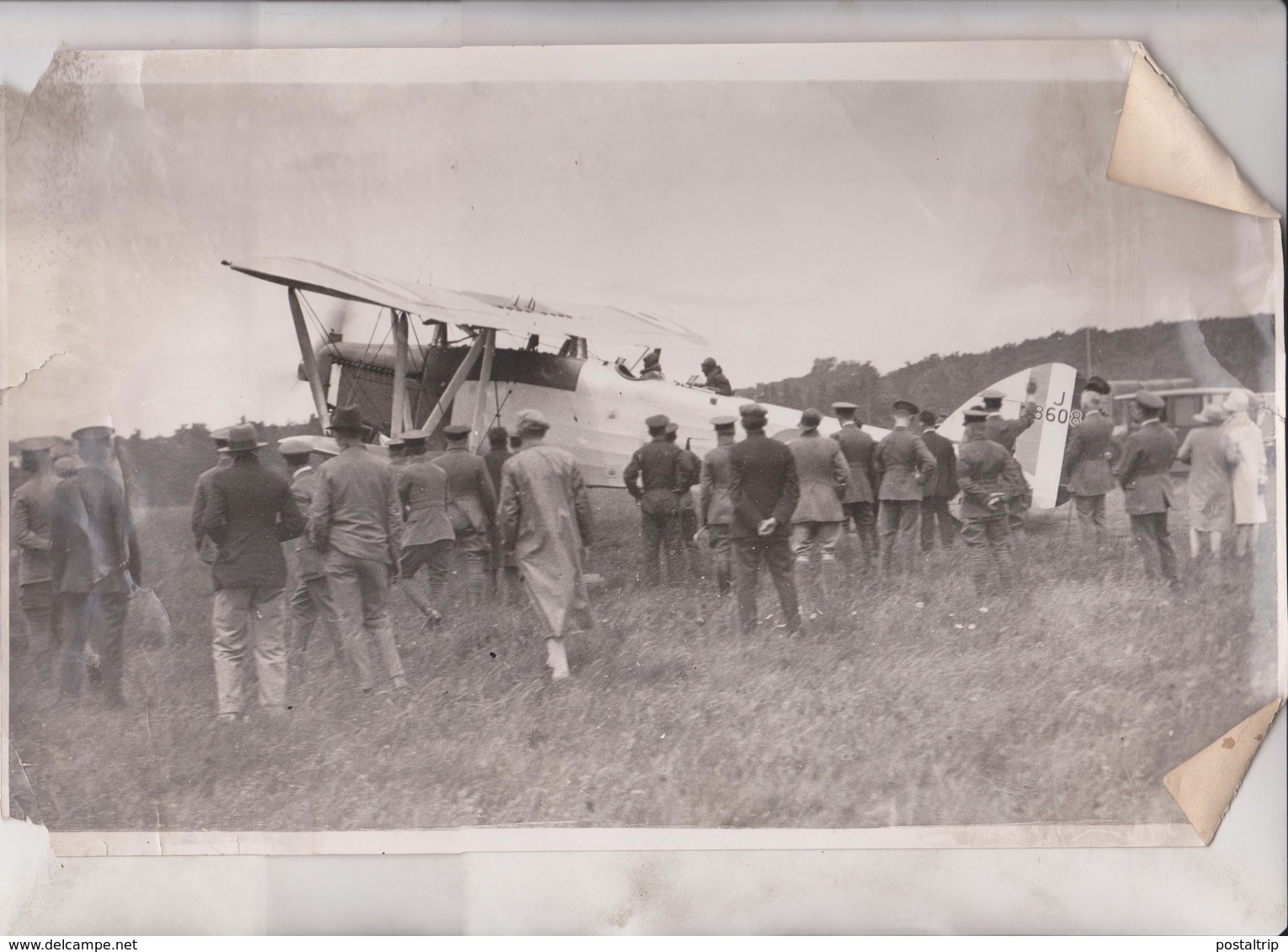 ETAT // INDIA NON STOP FLIGHT CARR AUS MACKWORTH   29*18CM Fonds Victor FORBIN 1864-1947 - Aviación