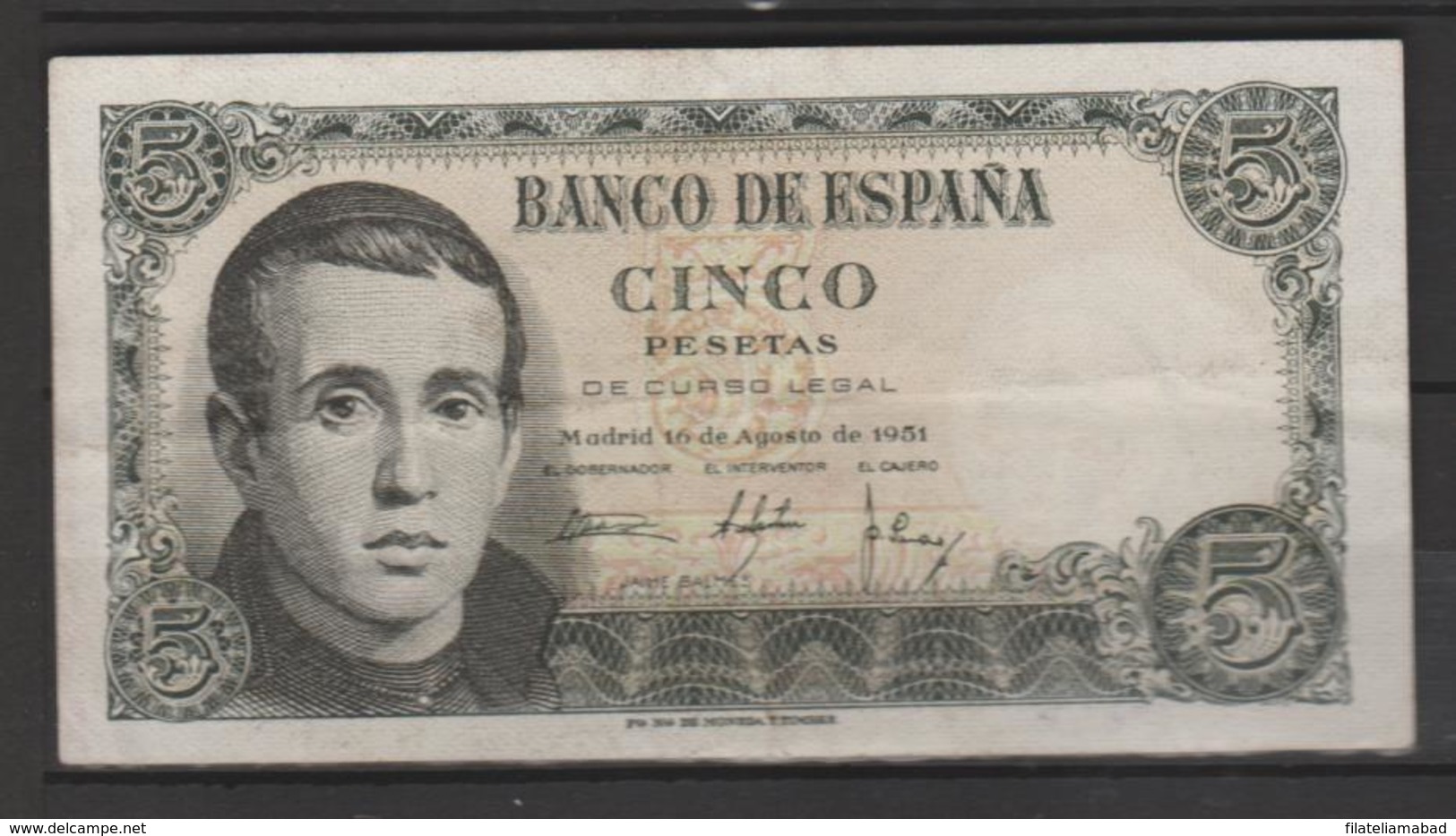 ESPAÑA  BILLETE DE 5 PTS.  EN BUEN ESTADO DE CONSERBACIÓN  (C.B) - 100 Pesetas