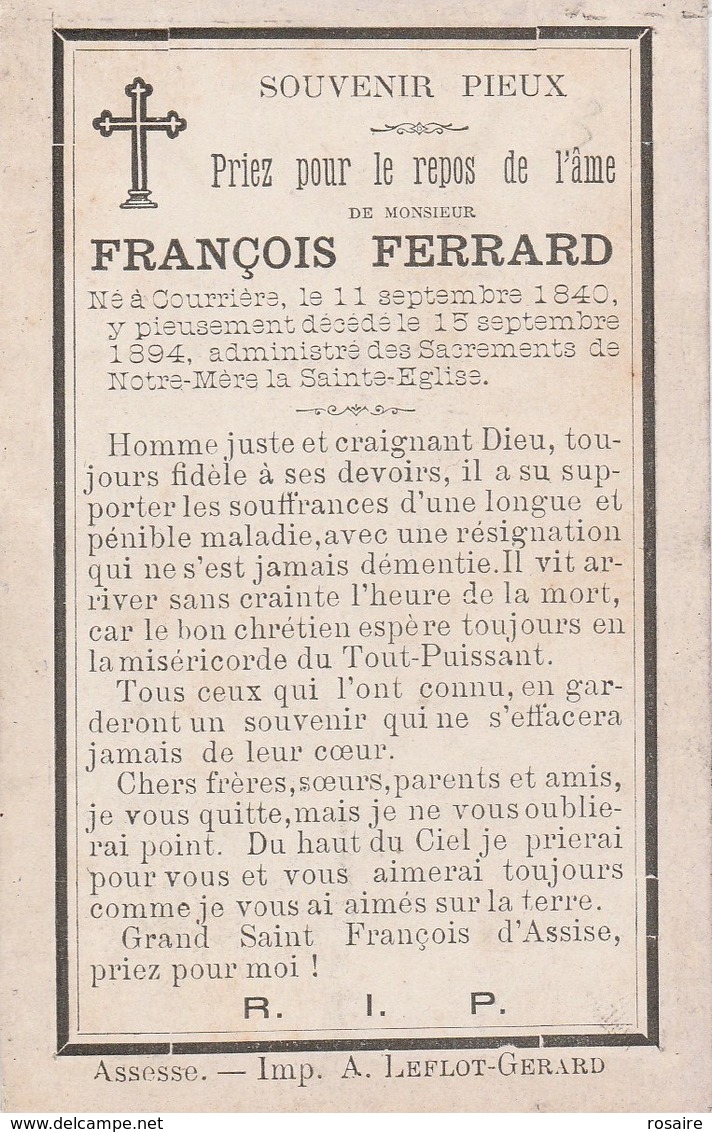 Francois Ferrard-courriere  1894 - Religion & Esotérisme