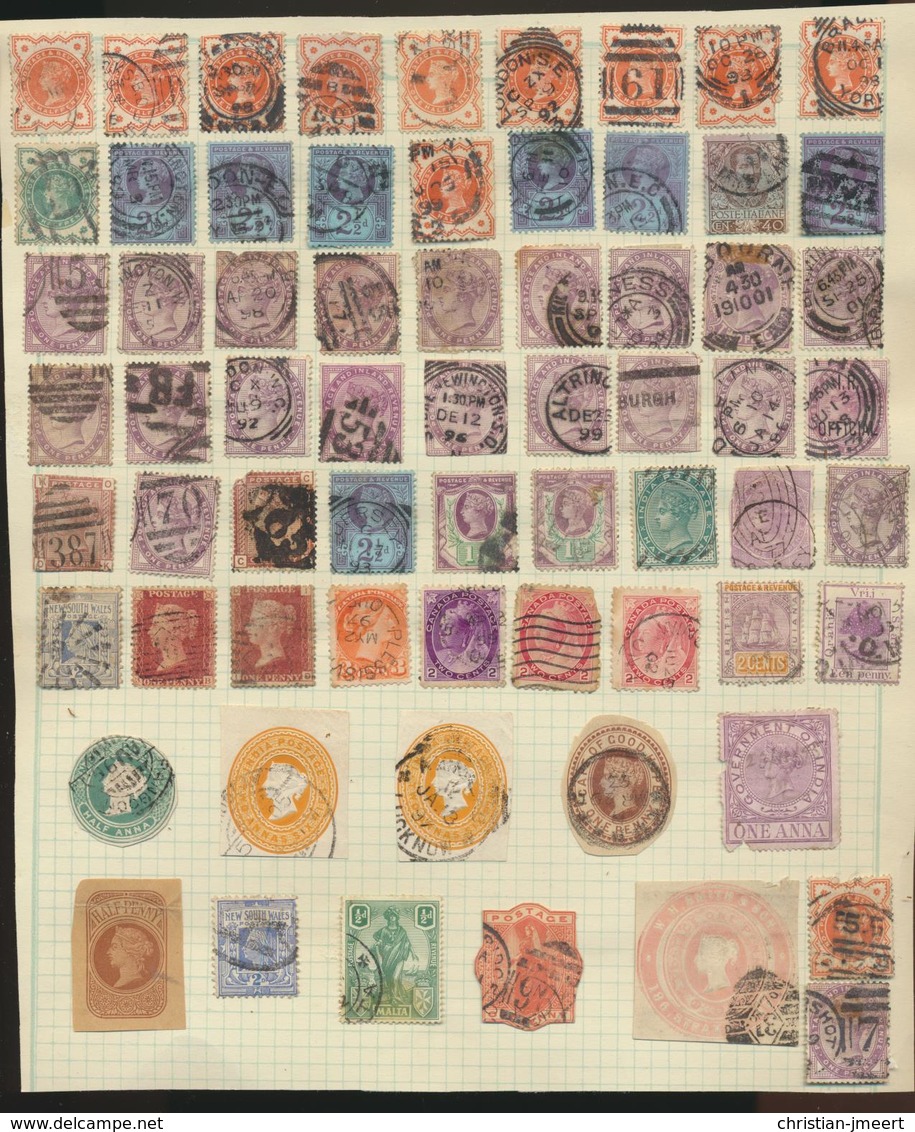 GREAT BRITAIN  Grande Bretagne - Colonies Et Autres Lot De 66 Timbres Oblitérés Sur Charnières - Collections