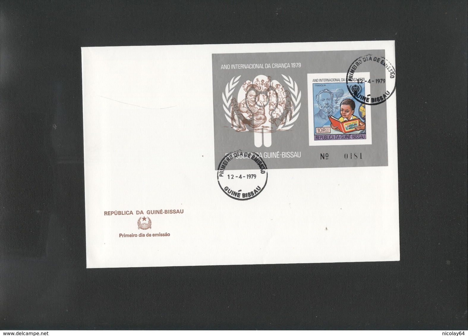 Jules Verne FDC Of Guinea Bissau (imperf S/S) - Ecrivains